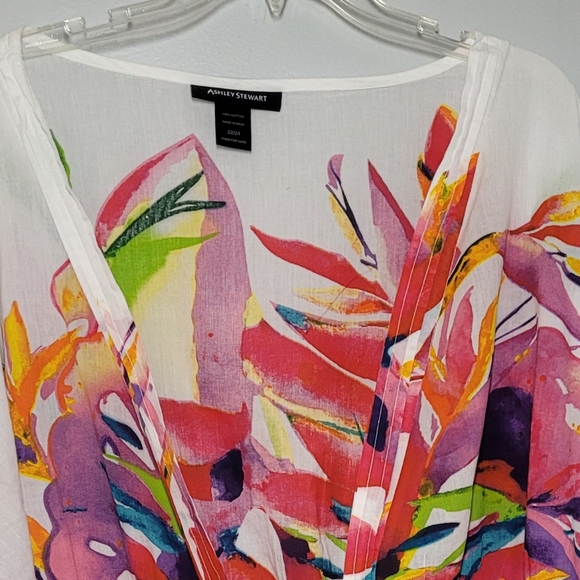 Ashley Stewart colorful light over blouse 22/24 - Picture 4 of 5